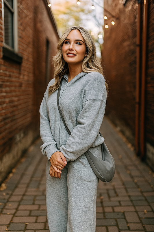 Zip Bomber Jacket and Trouser Co-ord Set