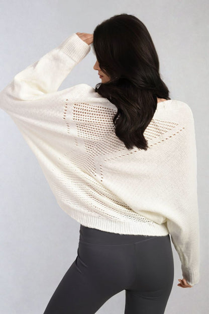 Crew Neck Knit Jumper with Back Detail