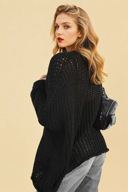 Chunky Knit Long Sleeve Cardigan