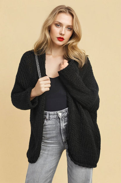 Chunky Knit Long Sleeve Cardigan