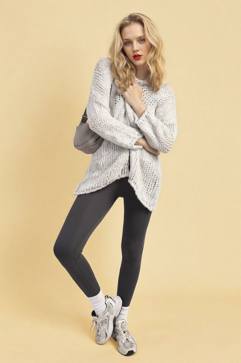 Chunky Knit Long Sleeve Cardigan