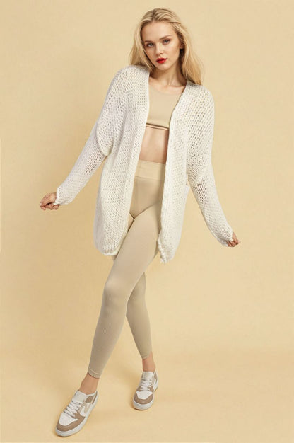 Chunky Knit Long Sleeve Cardigan