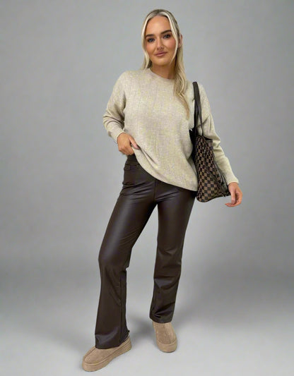 Diamante Striped Knit Jumper