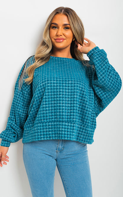 Knitted Long Sleeve Tassel Jumper