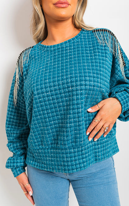 Knitted Long Sleeve Tassel Jumper