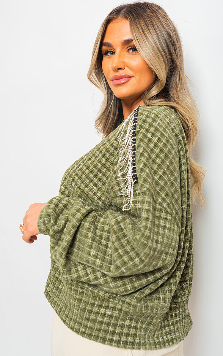 Knitted Long Sleeve Tassel Jumper