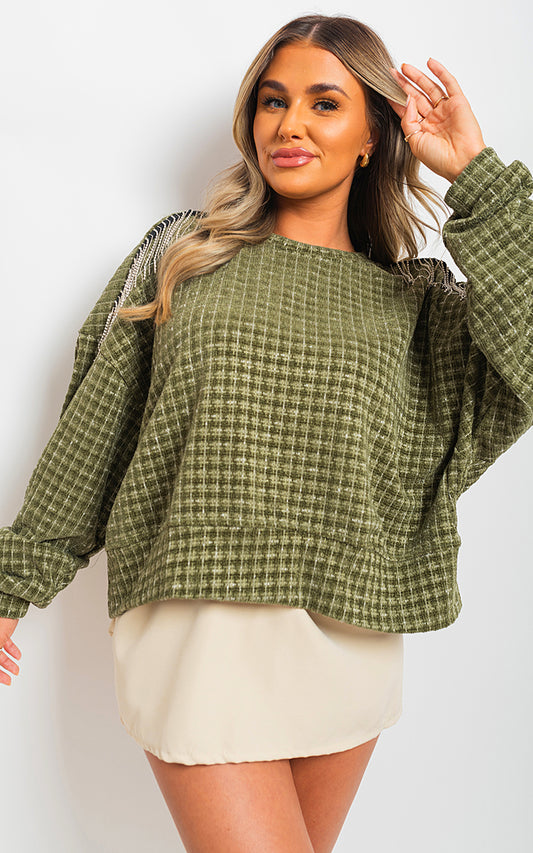 Knitted Long Sleeve Tassel Jumper