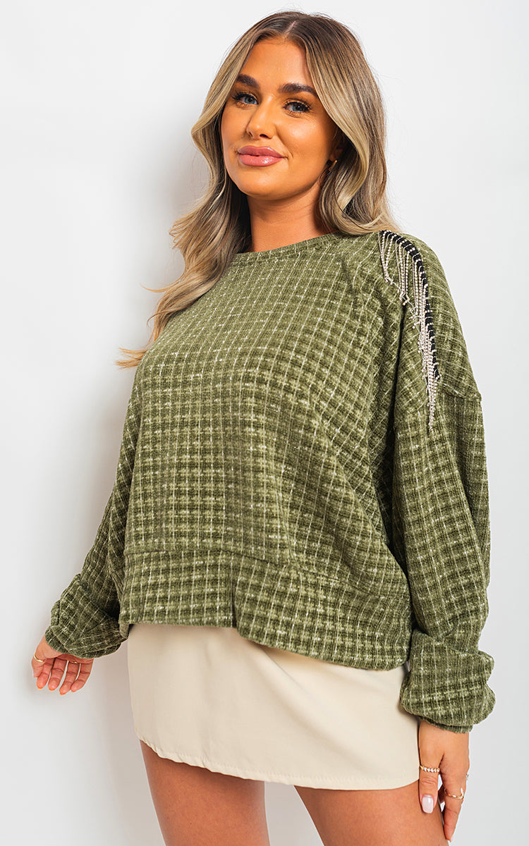 Knitted Long Sleeve Tassel Jumper